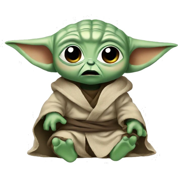 Angry baby yoda emoji