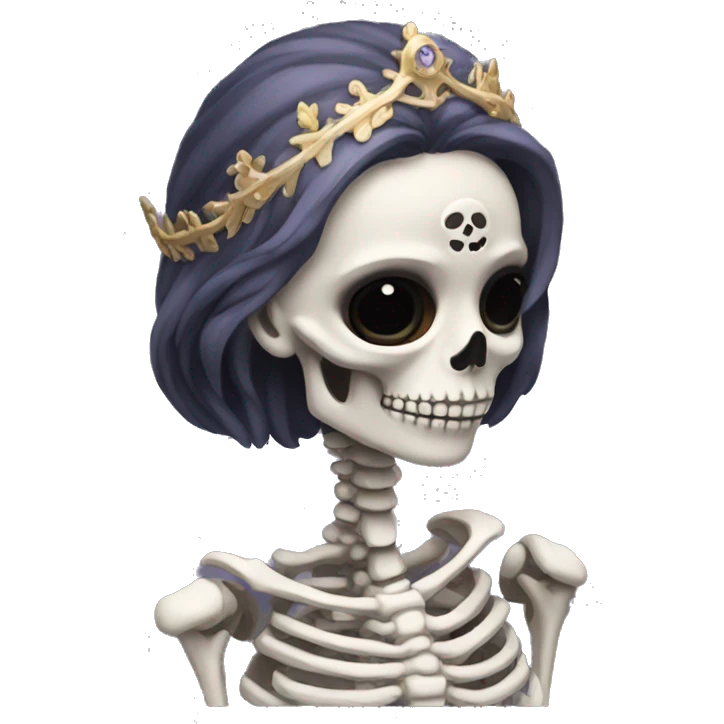 Skeleton princess with long lashes  emoji