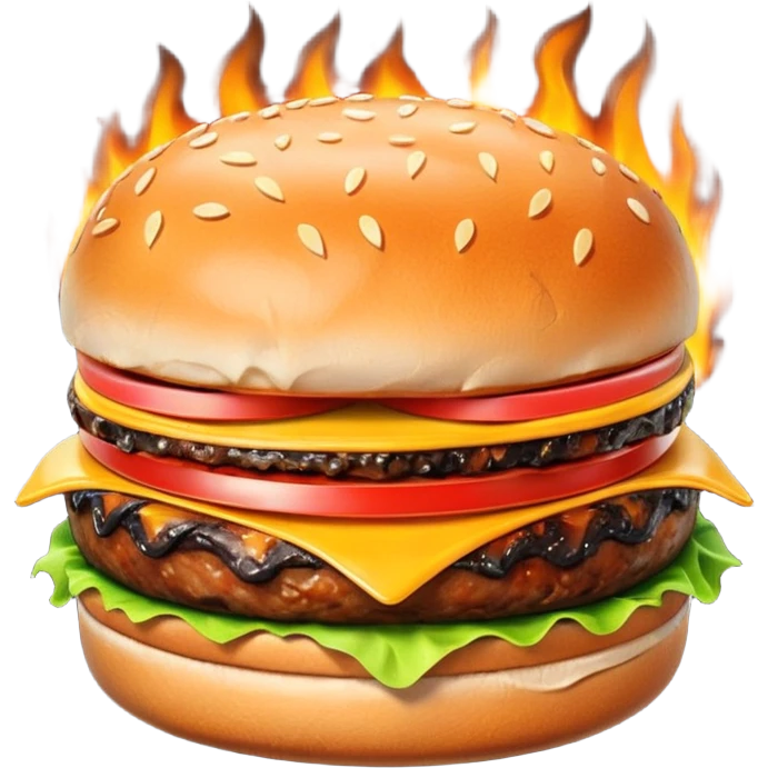 burned burger emoji