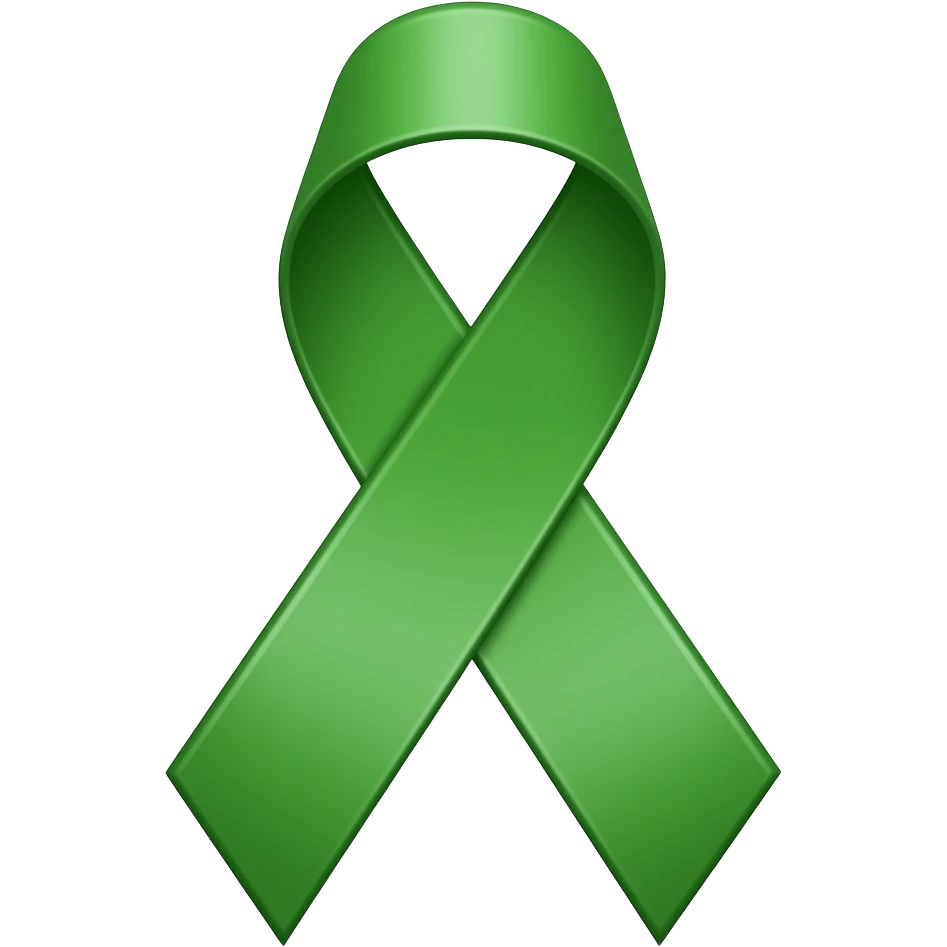 green ribbon mental health awareness emoji