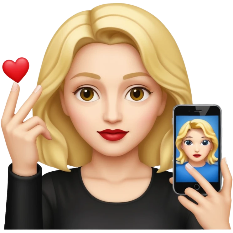 emoji della madonna che si scatta un selfie 
 emoji
