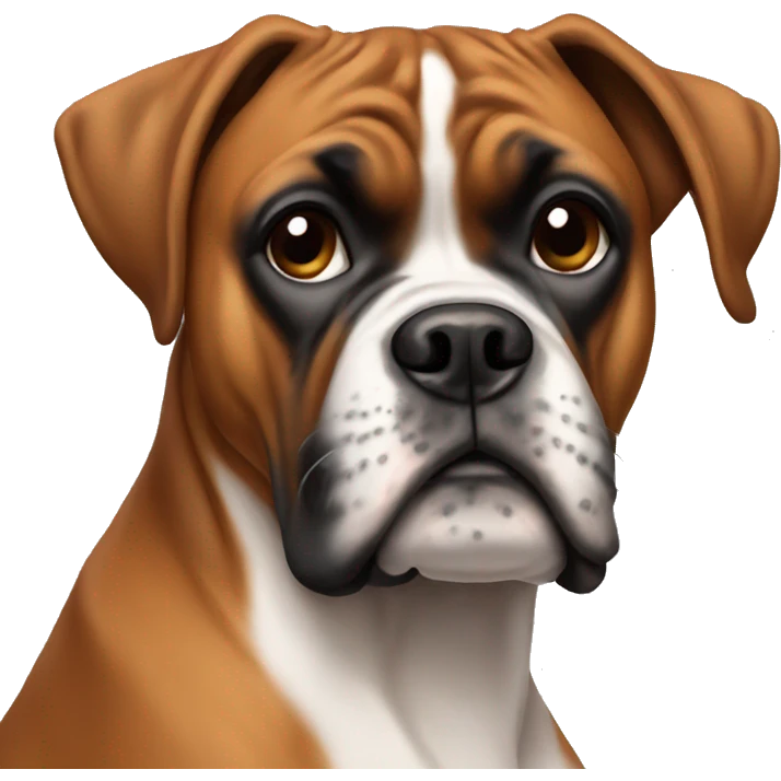 Boxer dog laying down emoji