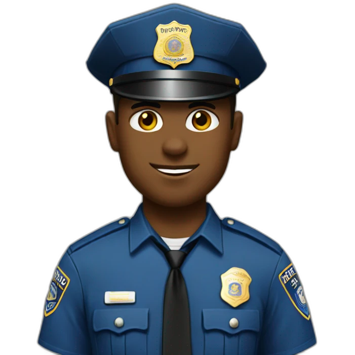 Los Angeles Police Officer white male emoji