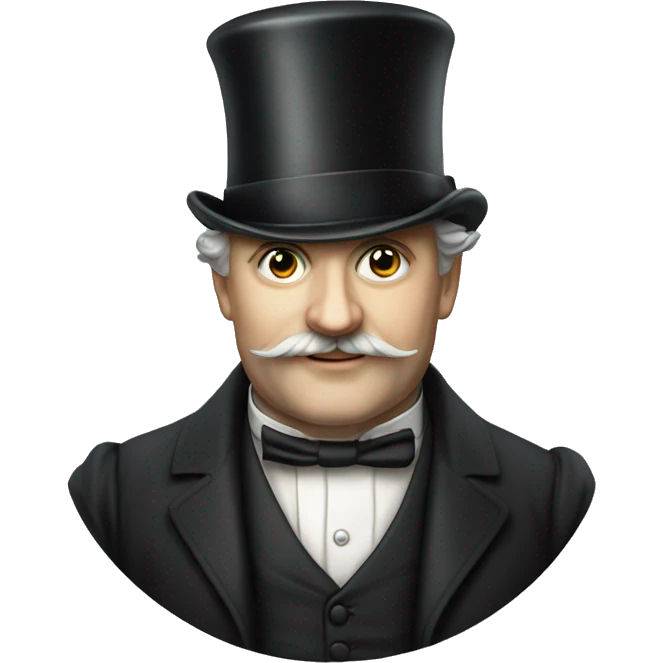 Photorealistic British gentleman in a monocle and a top hat emoji