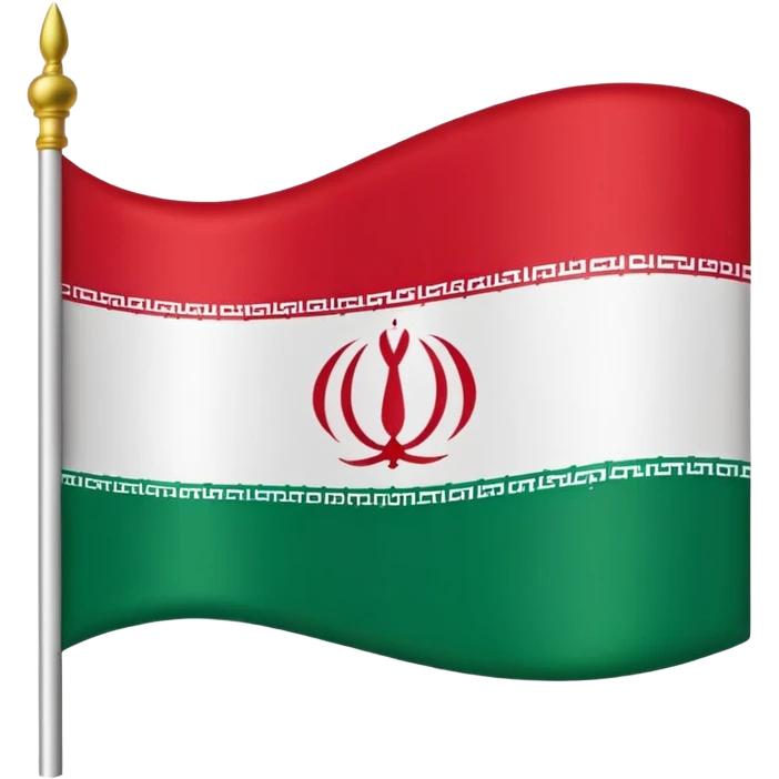 square iranian flag green white and red, green on top  whiite in middle red at the bottom emoji