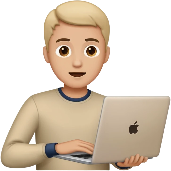 emoji of men which is holding a laptop and speaking emoji
