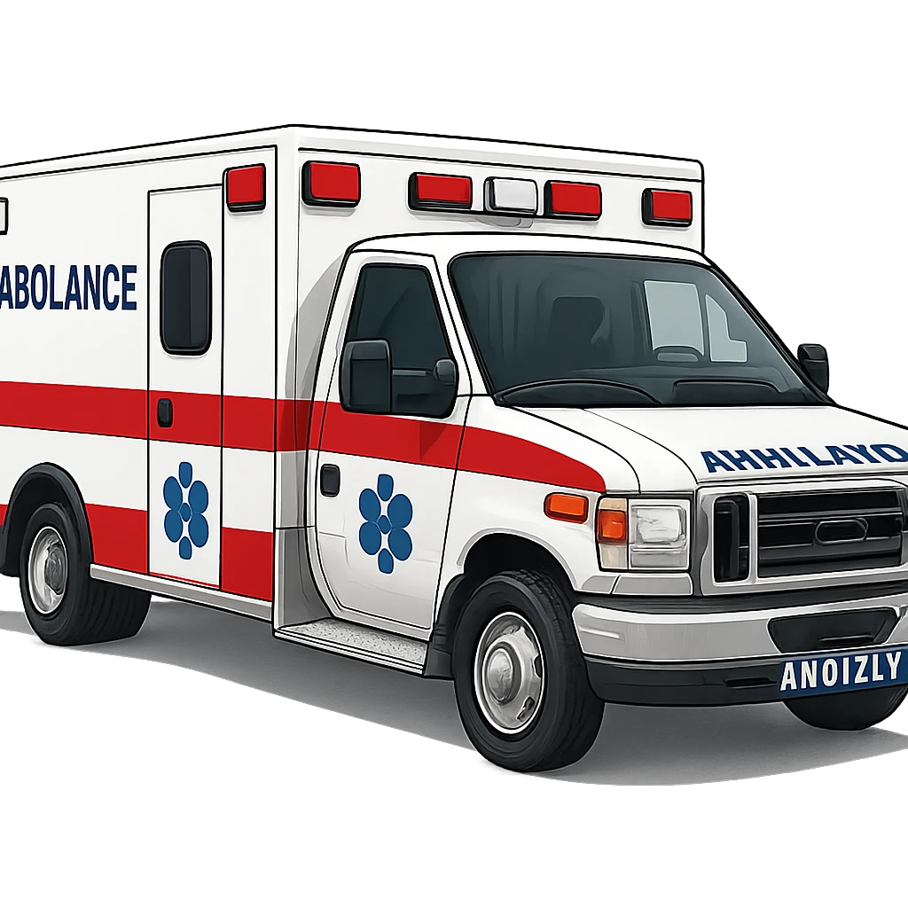 An ambulance is taking you to the hospital emoji