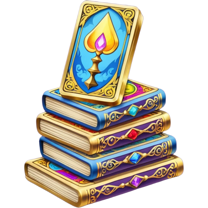 A stack of tarot cards emoji