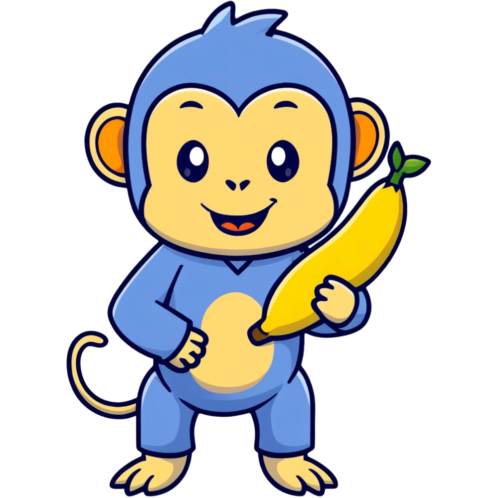 Monkey in dinosaur pajamas and eating a banana  emoji