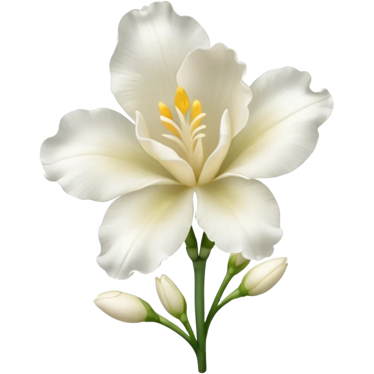 white freesia flower emoji