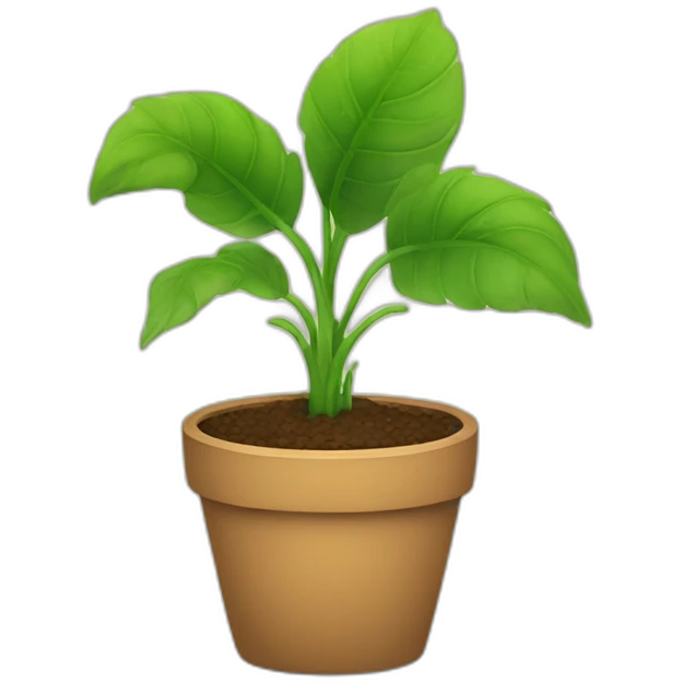 Plant with sad eyes emoji
