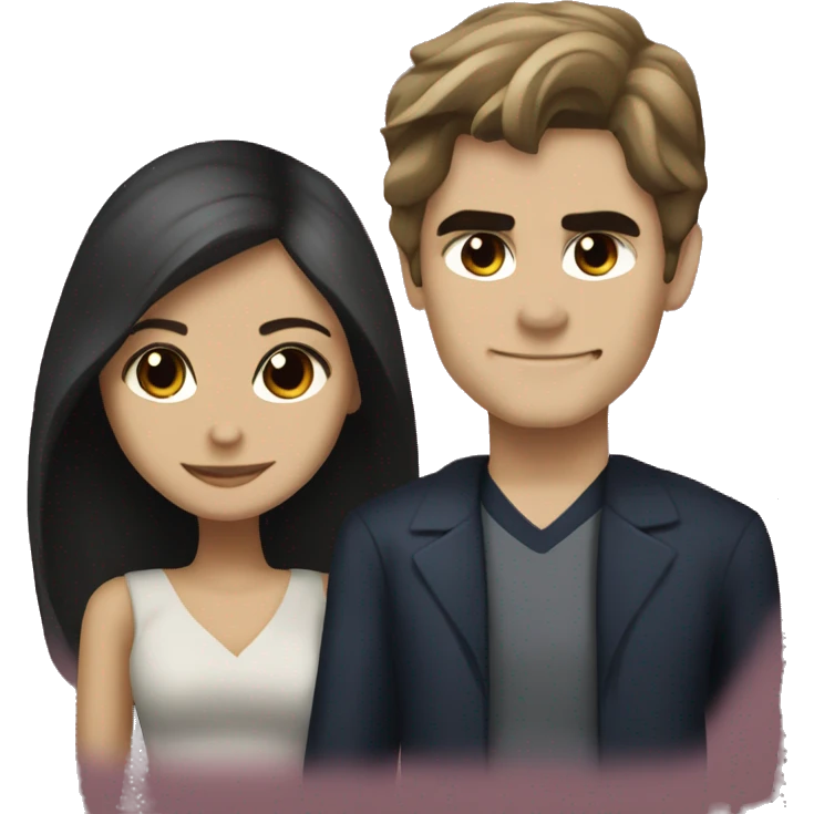 Stefan Salvatore and Elena Gilbert  emoji