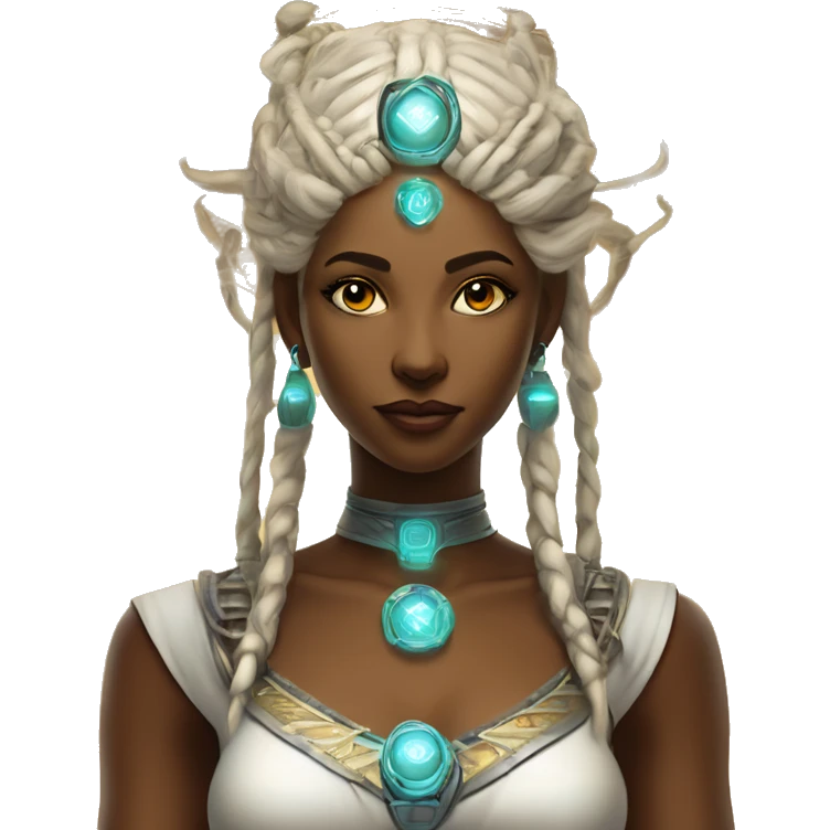 Technomancy Goddess is a mystical being who controls both magic and technology. She can cast spells on technological networks. Her powers blend the ancient art of magic with advanced cybernetics and technology. She can command machines emoji