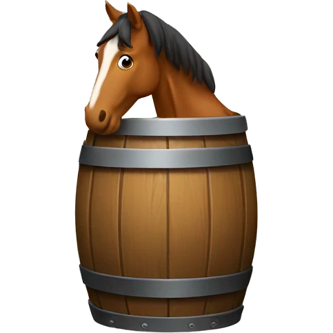 Horse turning barrel emoji