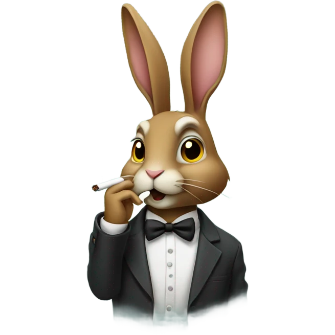 smoking rabbit emoji