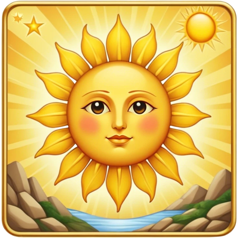 The sun Tarot card emoji