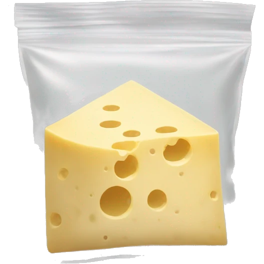 Parmesan powdered cheese in a ziploc emoji