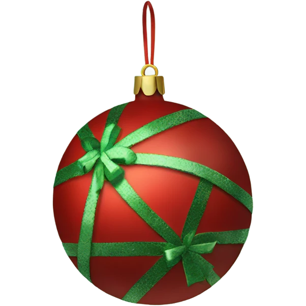 Red and green christmas ball emoji