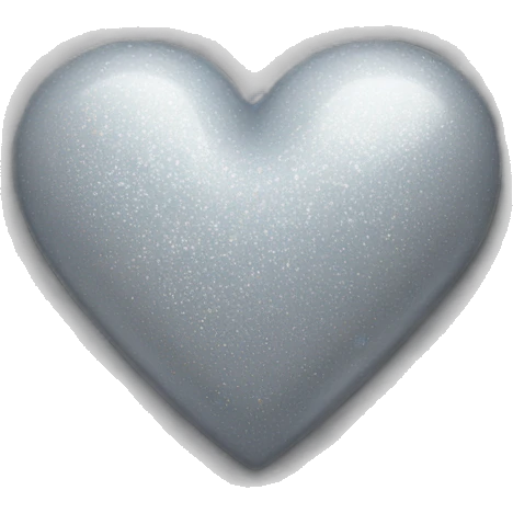 Un corazón gris con brillos  emoji