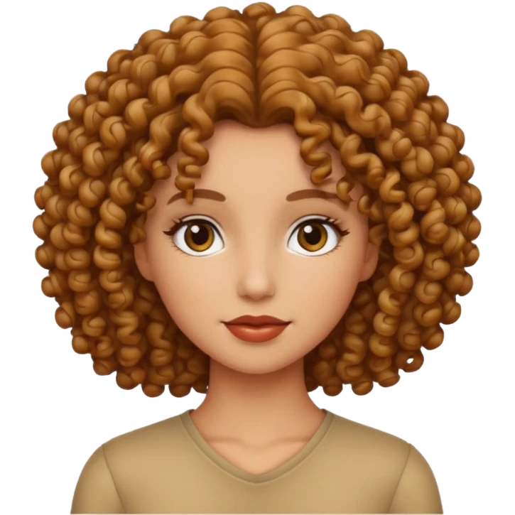 Mulher de cabelo cacheado  emoji