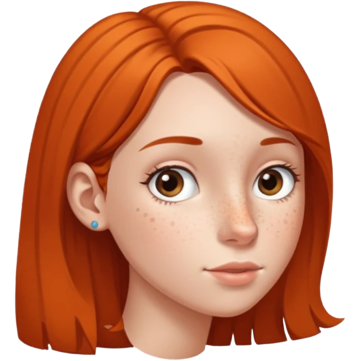 Girl with big Nose, side view emoji