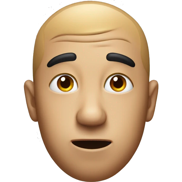 Head tilting face with eyebrows raised in disbelief emoji