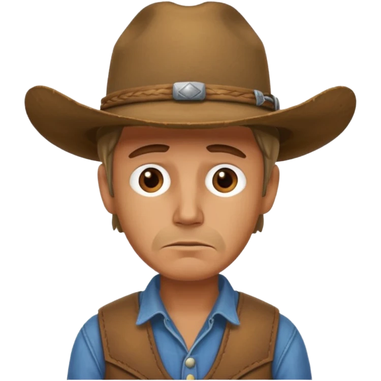 Sad cowboy emoji