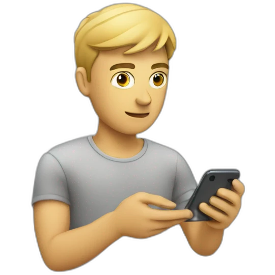 someone looking at his phone emoji