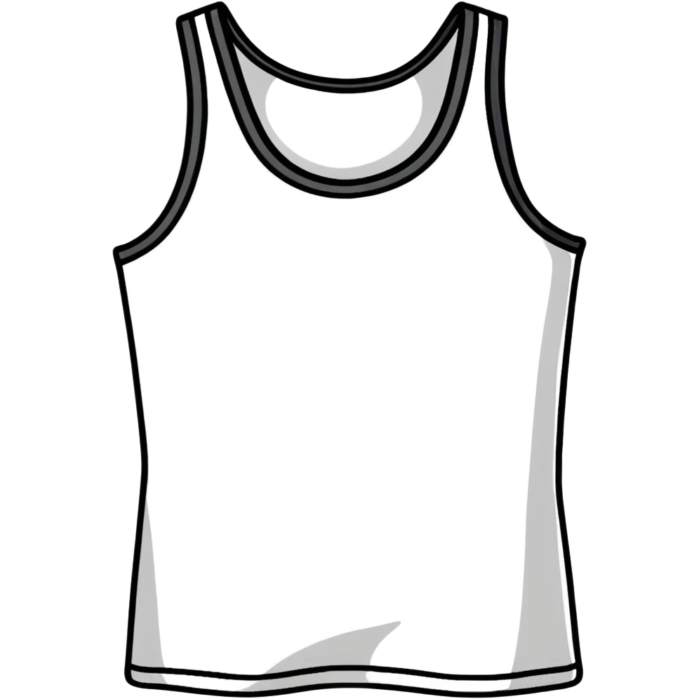 Bondage style black tank top emoji