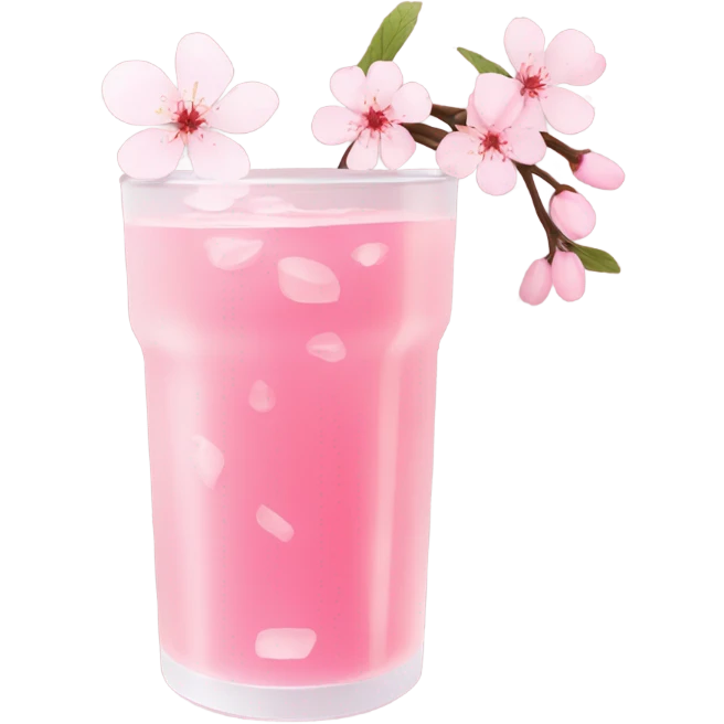 Cherry blossom drink emoji