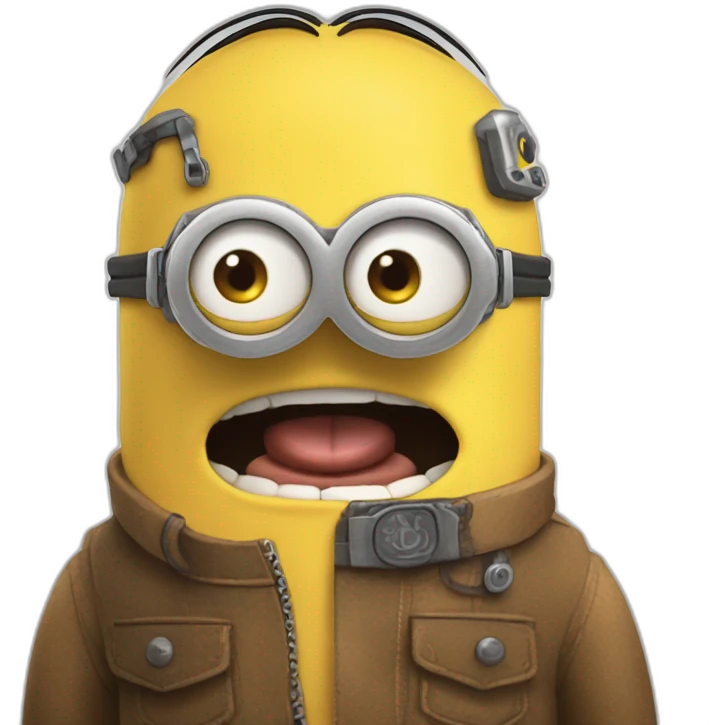 Minion de moi moche et méchant emoji