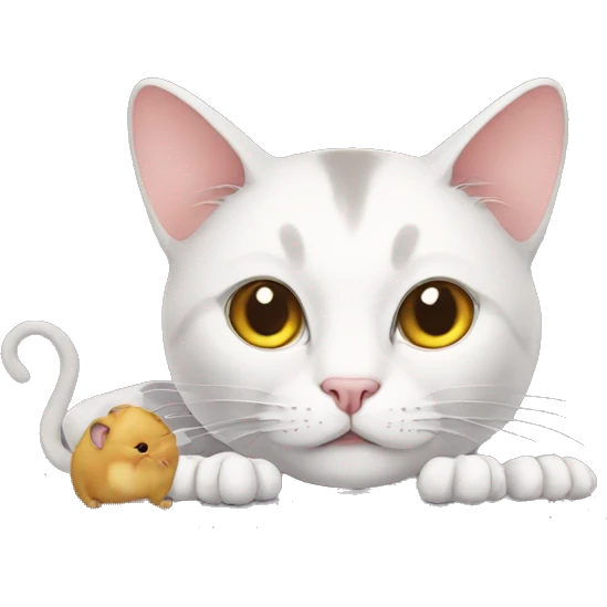 Cat with mouse emoji