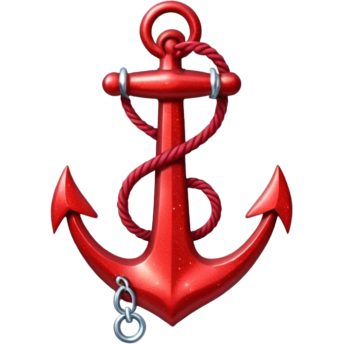 red glitter anchor emoji