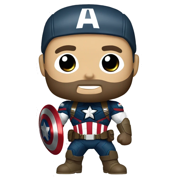 Funko pop style captain America emoji