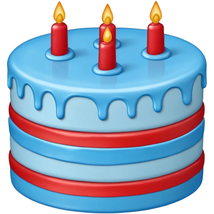 cake chart 98% blue 2% red emoji