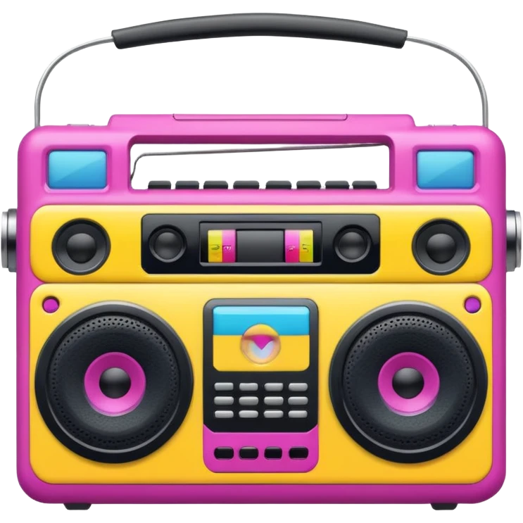 Boom Box With Sticker emoji