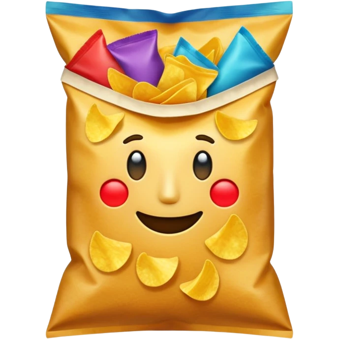 paquet de chips faceless emoji
