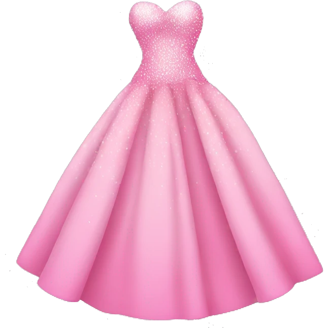 Pink strapless dress with sparkles emoji