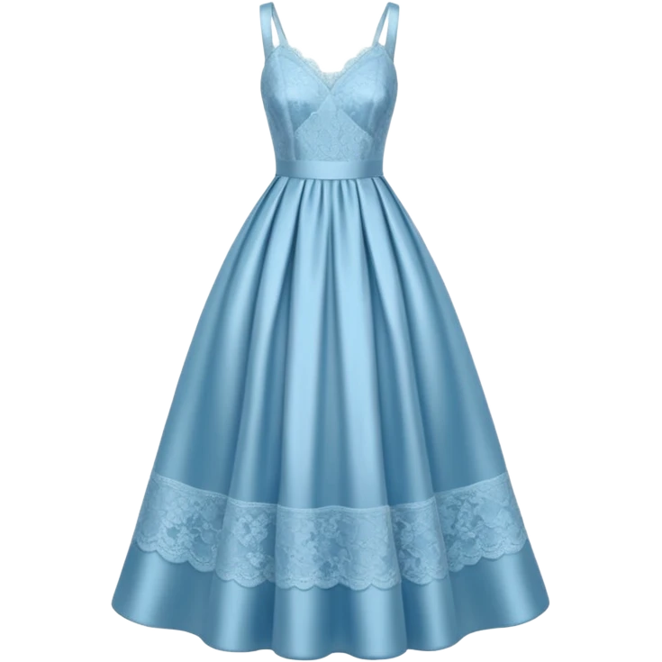 pastel blue satin lace dress emoji