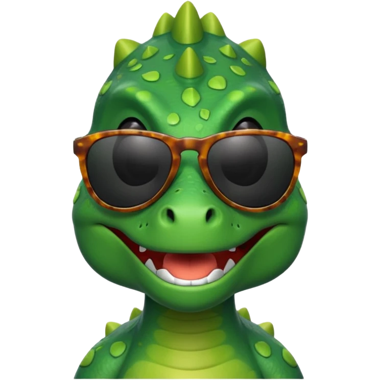 Dinosaur with sunglasses  emoji