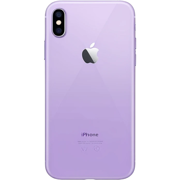pastel purple iPhone back view minimal design emoji