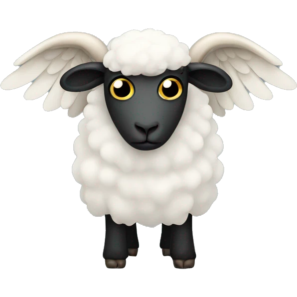 Evil sheep with wings emoji