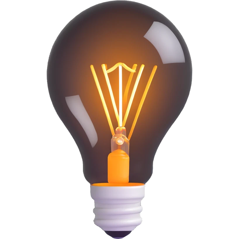 light bulb with idea inspiration emoji