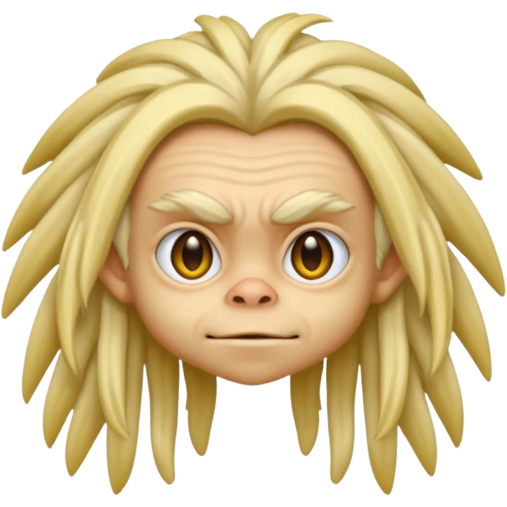 Short gremlin with long dreads and highlighted blond tips  emoji