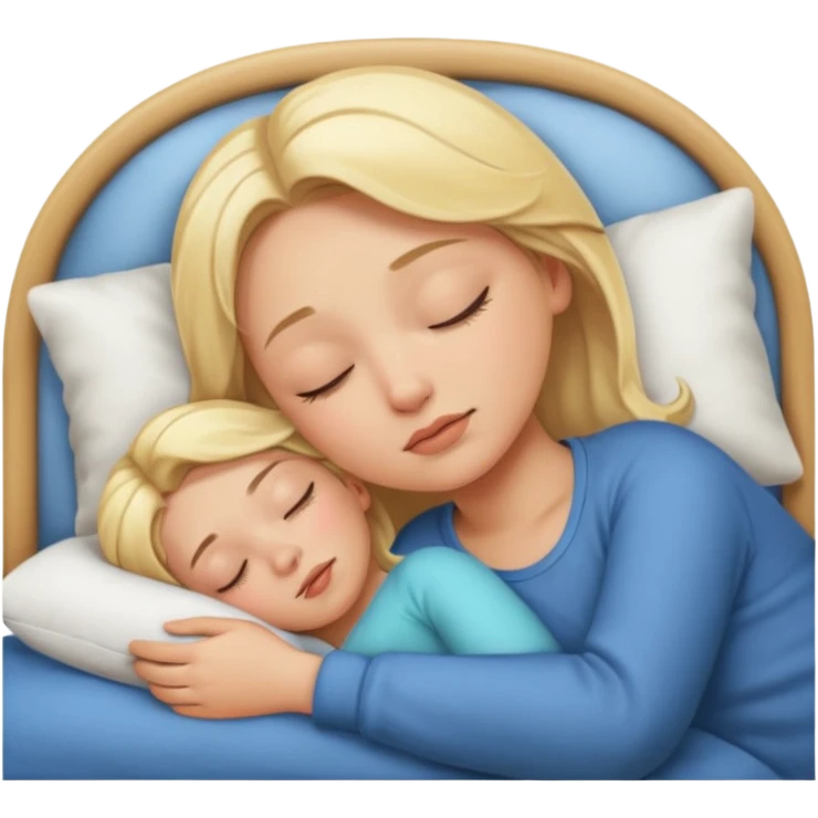 Blonde girl sleeping emoji