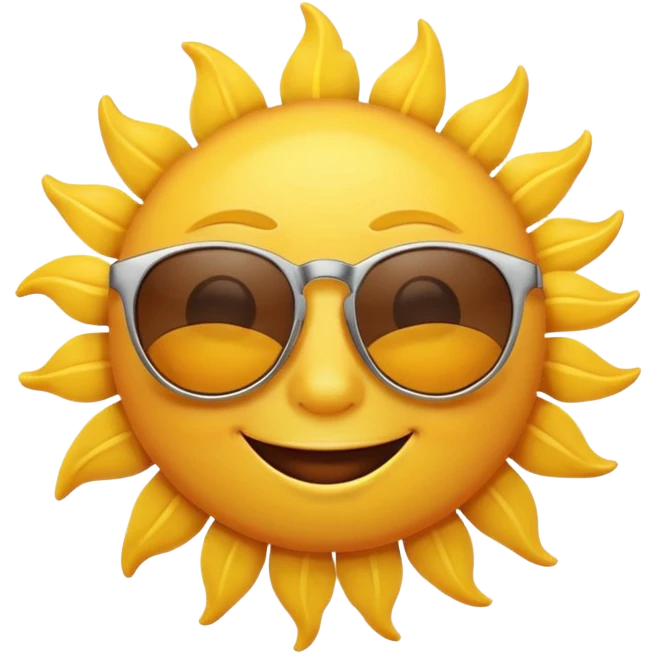 smiling sun with sunglasses emoji