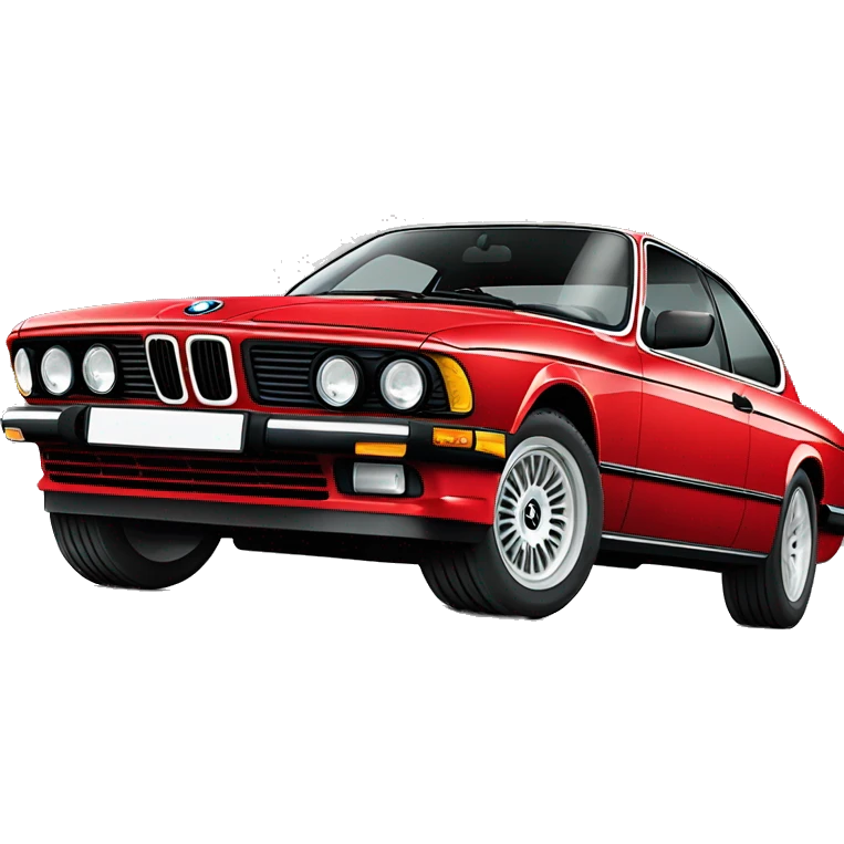 Red 1988 BMW 635CSI E24 emoji