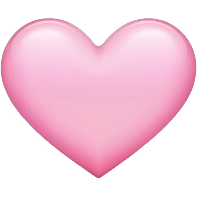 pastel pink heart with gradient and smooth rounded edges emoji