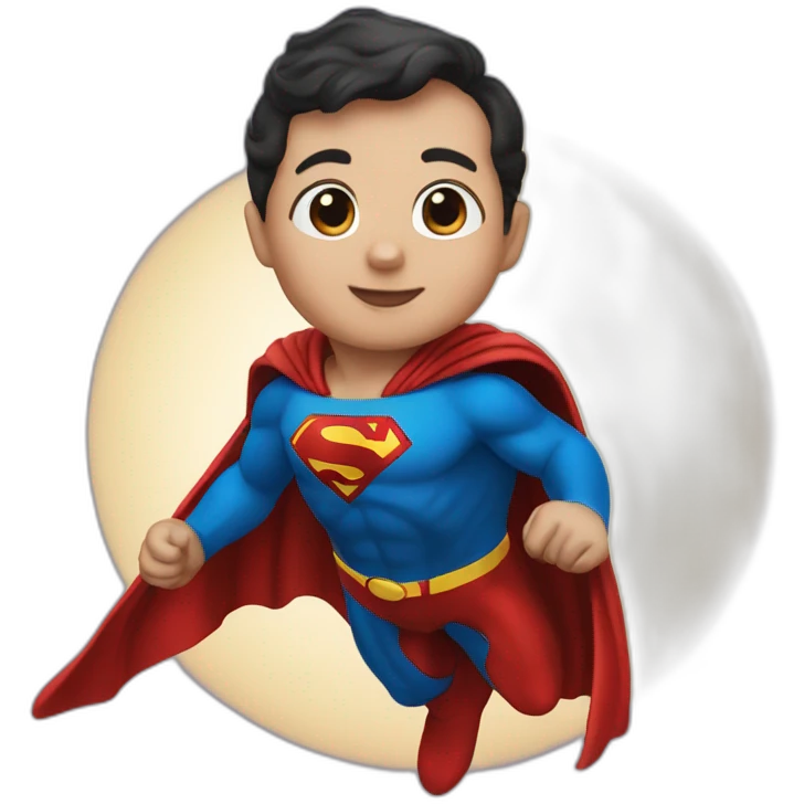 superman baby on rocket emoji