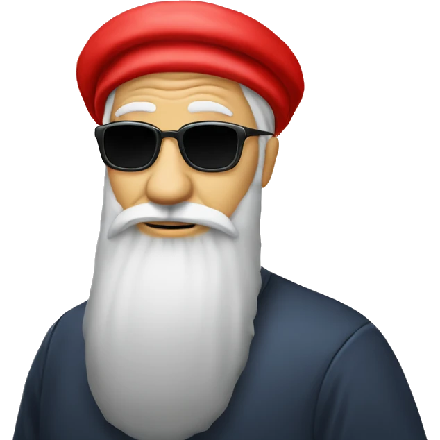 cheeky ayatollah with a beard in "Great Again” Red hat emoji